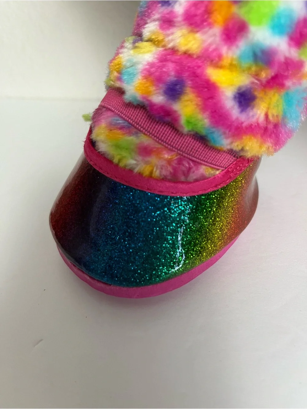 Build A Bear Lisa Frank Multicolor Plush Bear in Sparkly Tutu Sequin Kids Toy